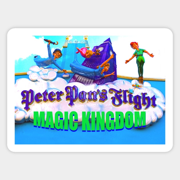 Peter Pan's Flight face mask design A Sticker by dltphoto